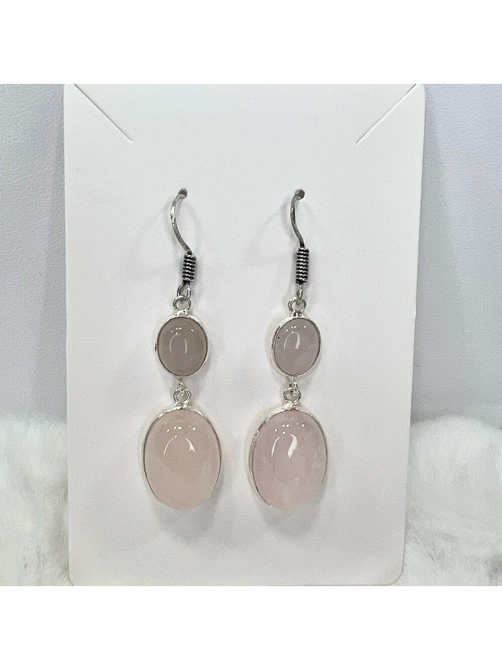 Rose Quartz 925 Gemstone Earring